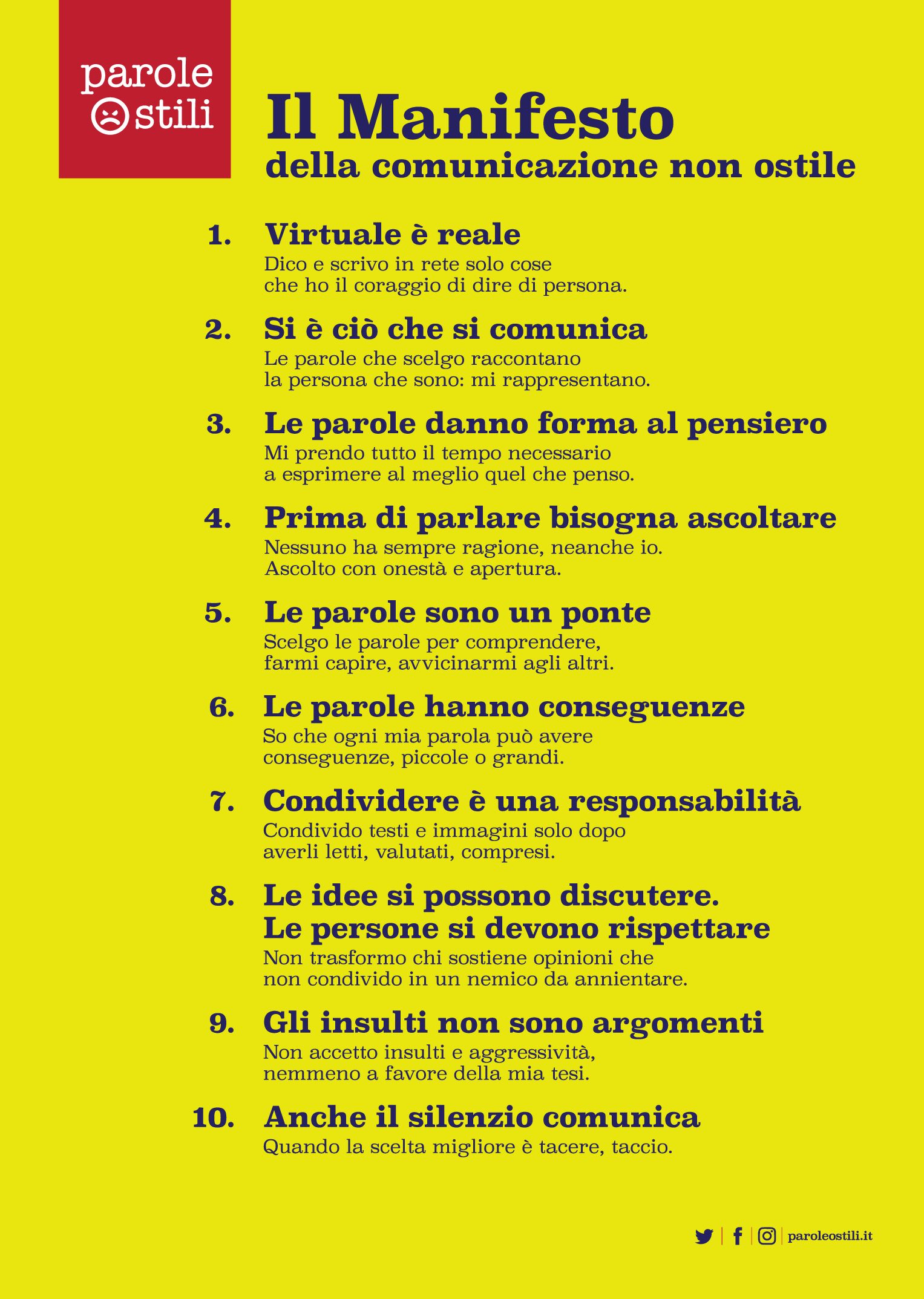 MANIFESTO COMUNICAZIONE NON O-STILE